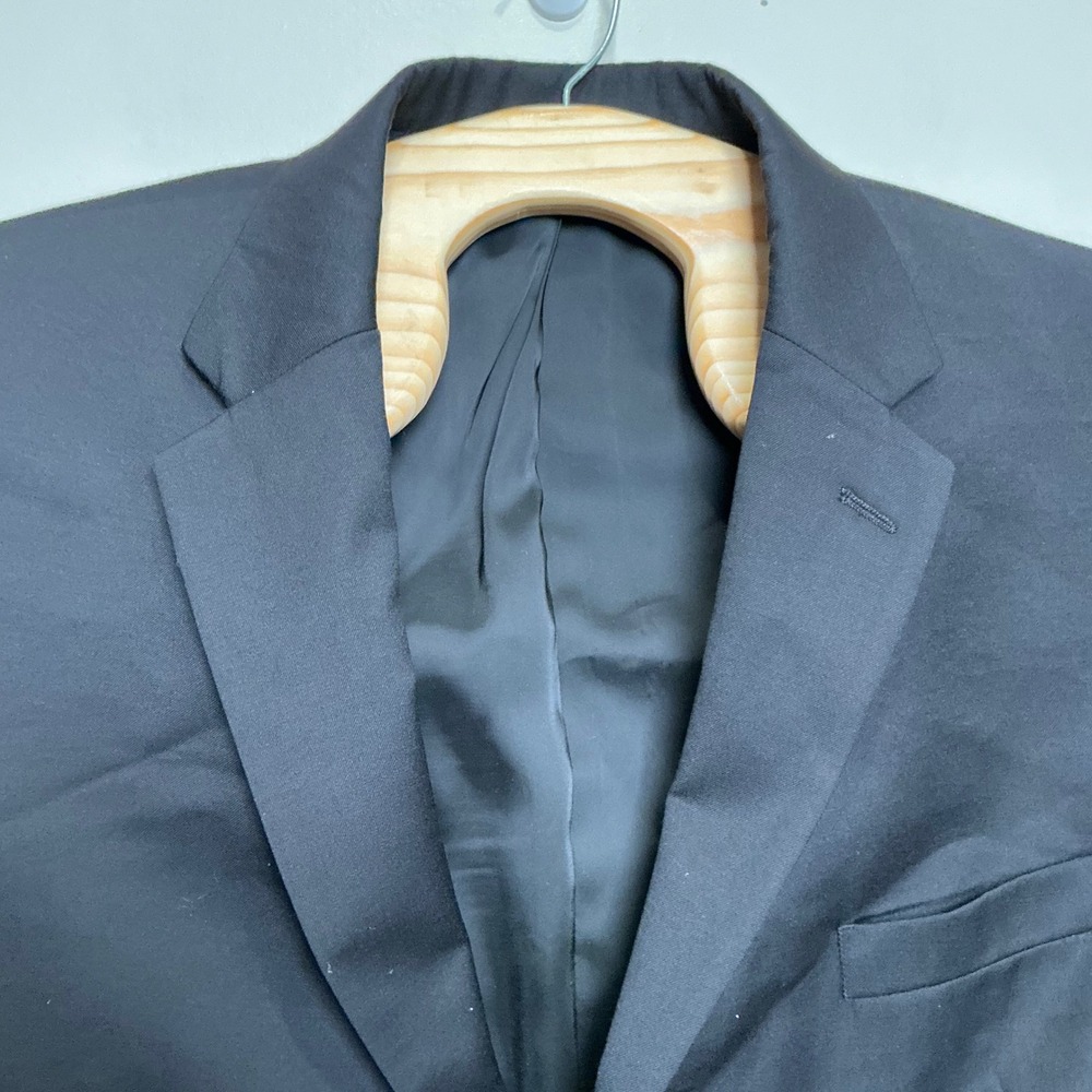 Jos. A. Bank Blazer Mens 48L Black Traveler's Collection 100% Wool - Picture 3 of 6